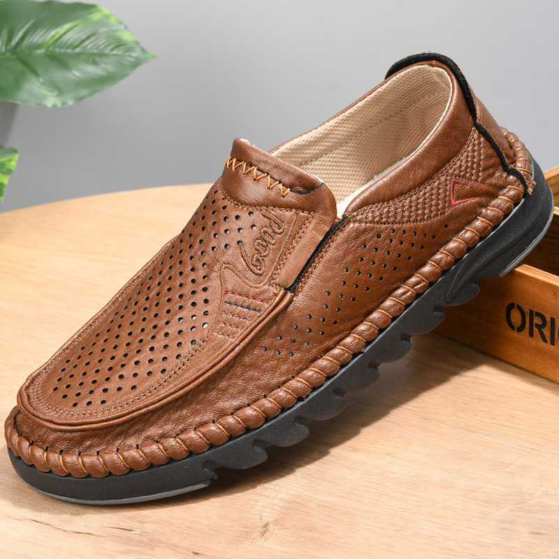 老北京男士网面鞋轻软商务休闲鞋