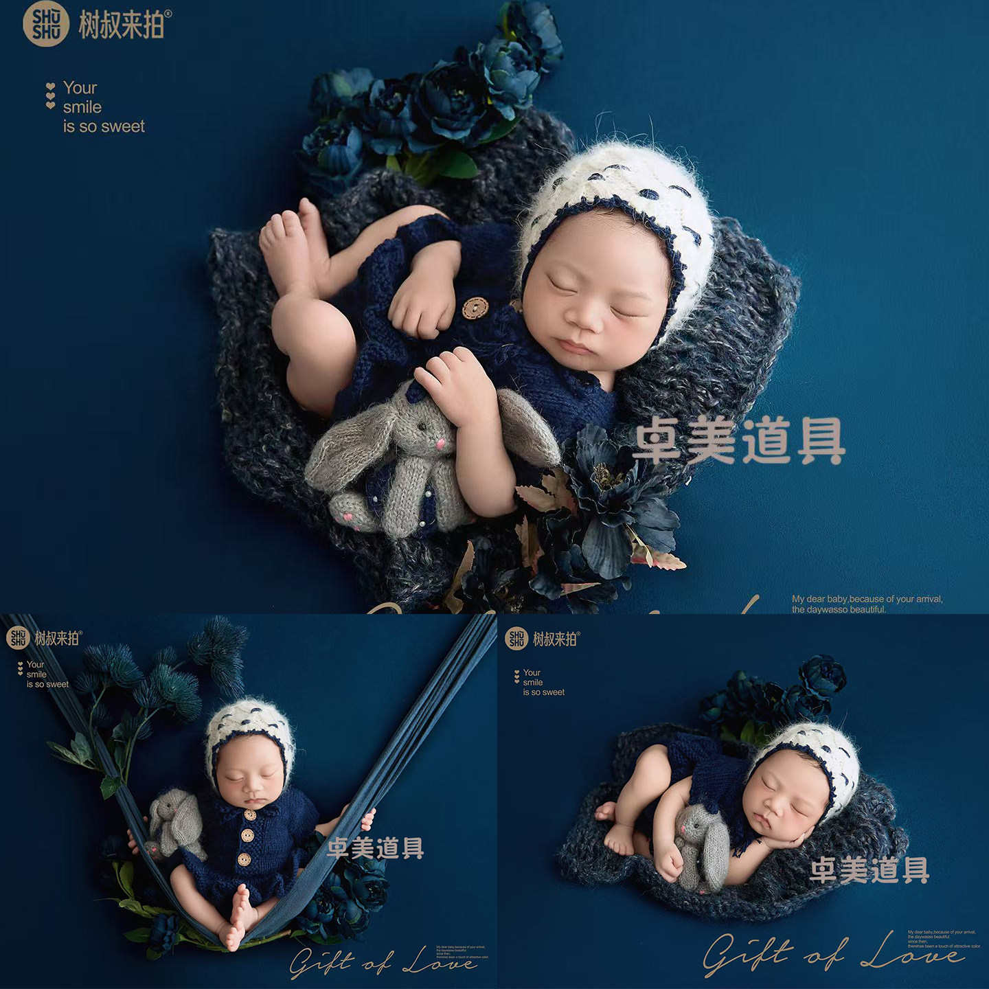 新生婴儿摄影套装主题宝宝满月照服装2026影楼婴幼儿写真衣服道具
