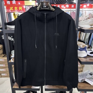 吉P正品男式针织外套春秋休闲时尚连帽开衫运动上衣J232196114