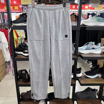 乔丹男加绒加厚保暖休闲长裤子