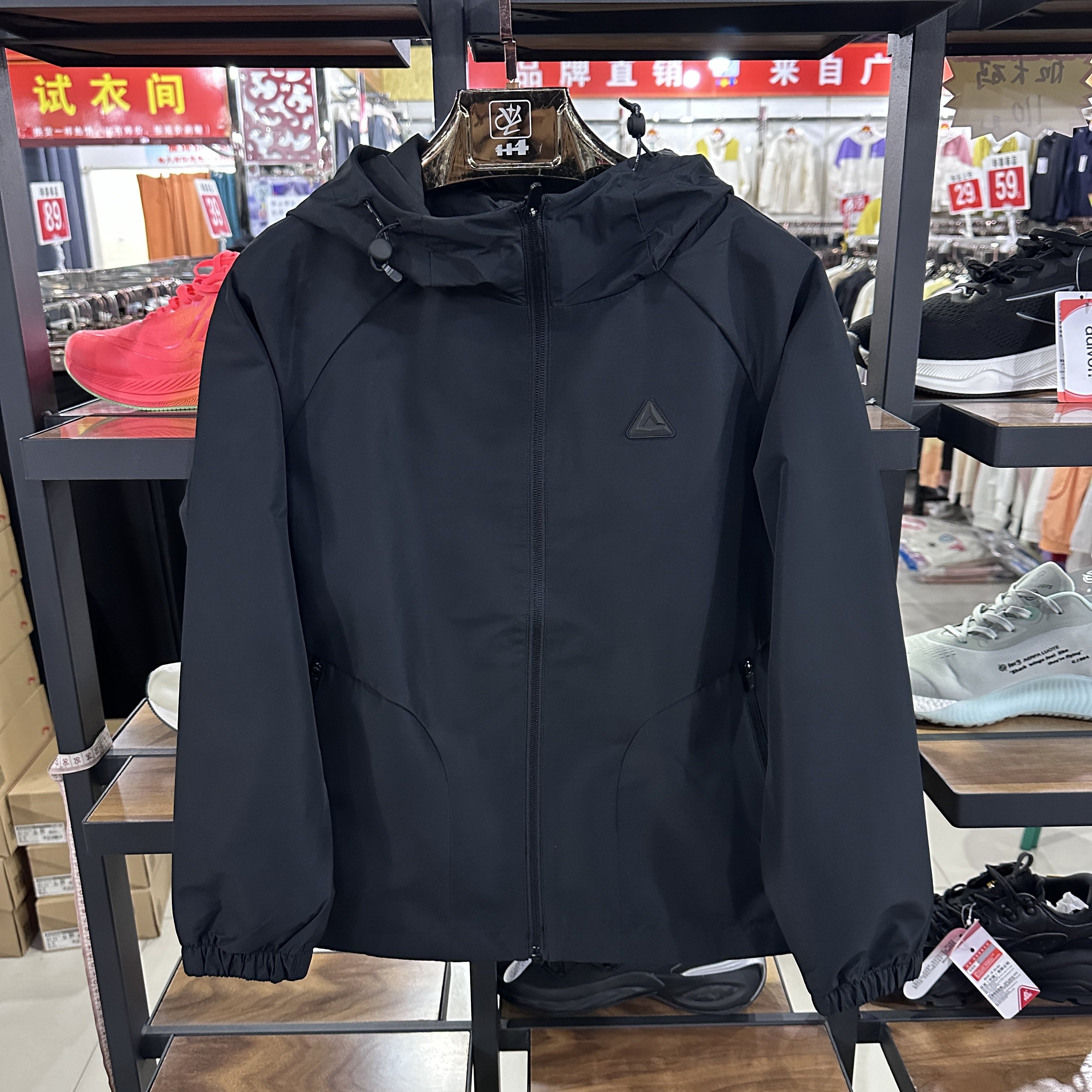 匹克春秋款女子梭织风衣外套休闲时尚运动连帽防水上衣DF233022