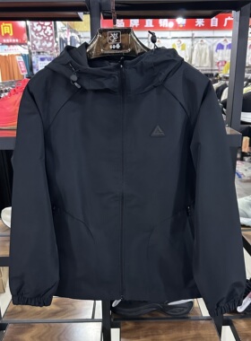 匹克春秋款女子梭织风衣外套休闲时尚运动连帽防水上衣DF233022