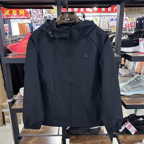 匹克春秋款女子梭织风衣外套休闲时尚运动连帽防水上衣DF233022