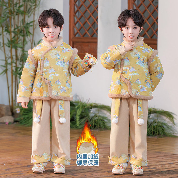 汉服男童春秋款2025新款唐装