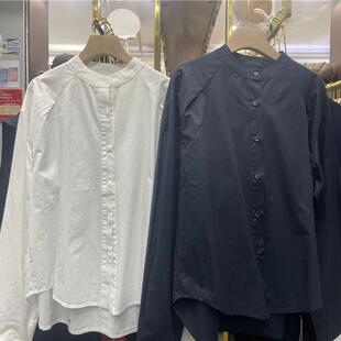 衬衫 新立领通勤长袖 休闲百搭宽松上衣女 2025春季 丽贝卡25007正品