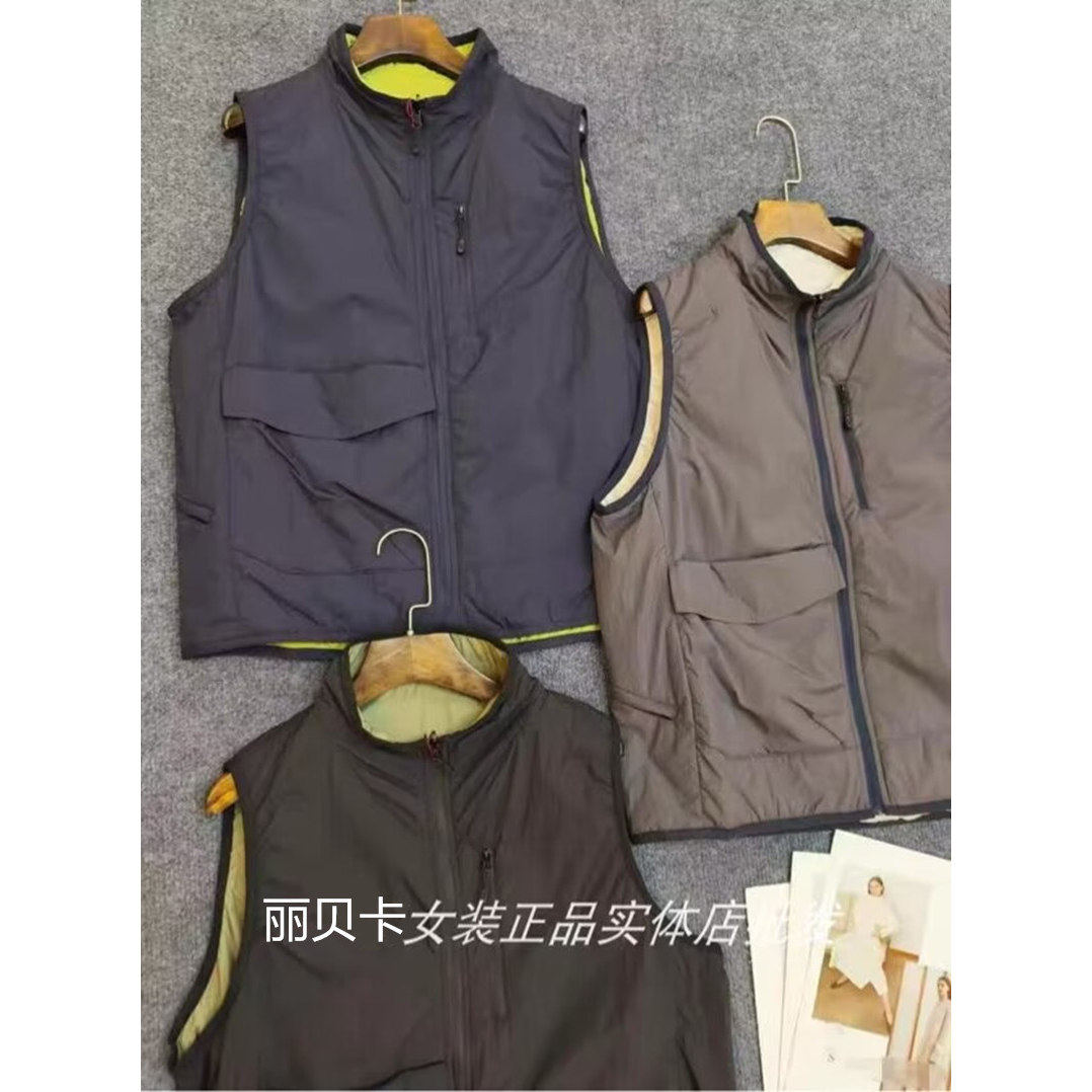 丽贝卡秋冬新两面穿马夹女装马甲