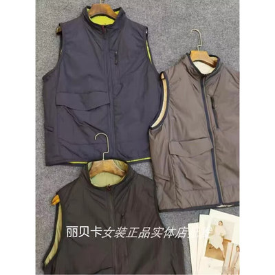 丽贝卡秋冬新两面穿马夹女装马甲