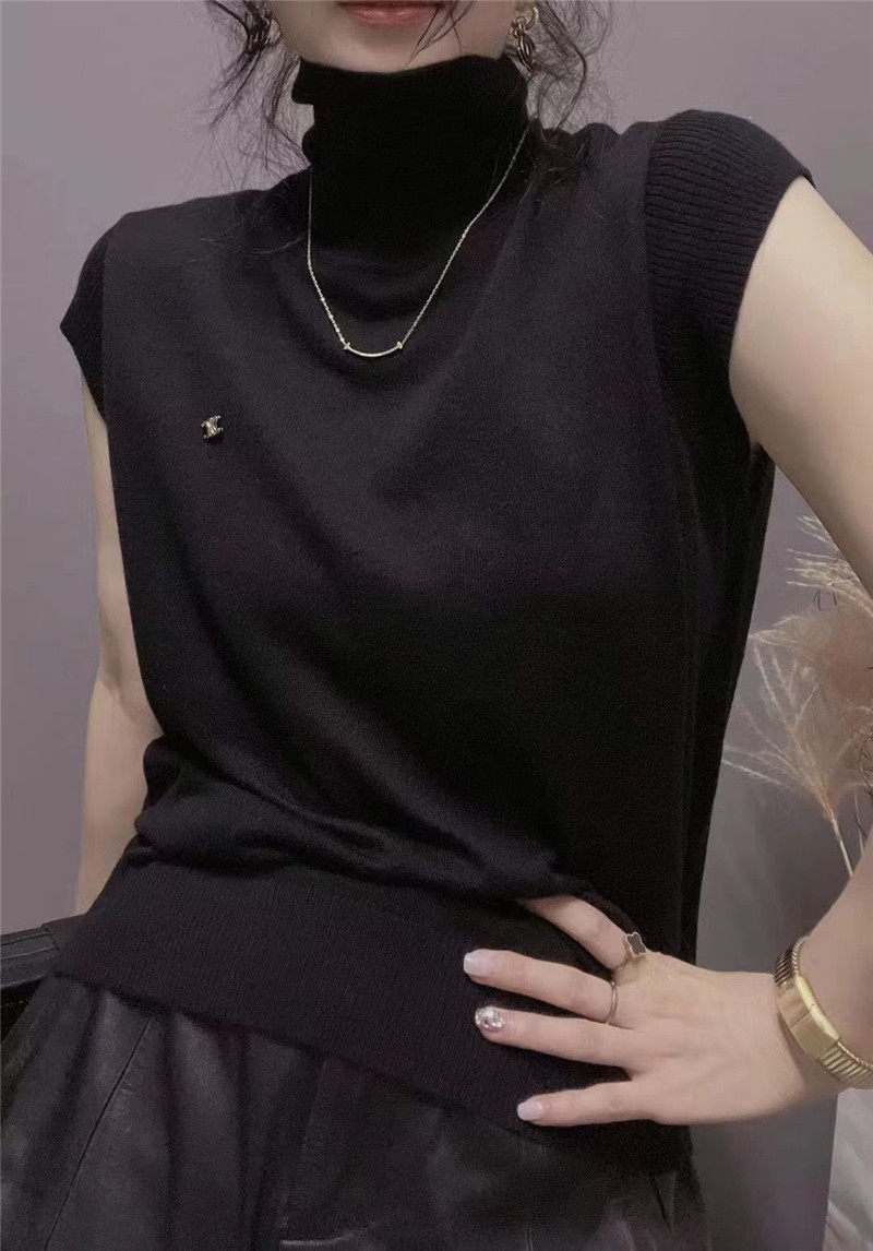 衣唯硕春季高领包袖针织打底衫女