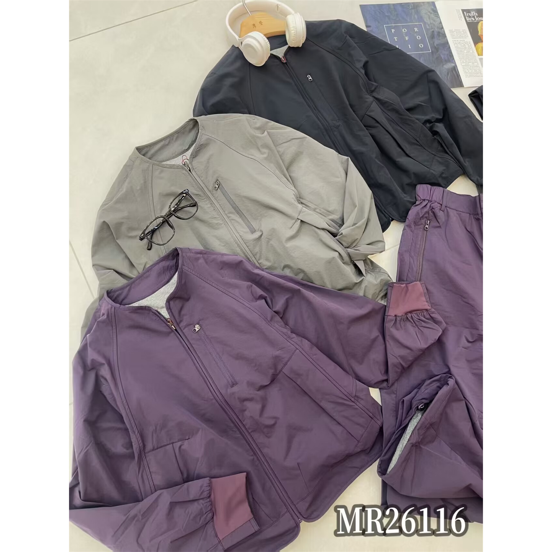 鑫娅丽贝卡MR26116正品2026秋季新款休闲百搭速干开衫外套上衣女