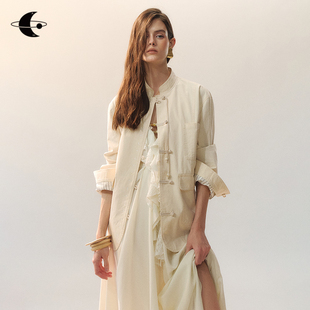 创世纪元 早春新中式 外套女2026新款 星月刺绣盘扣外套 星月同襟