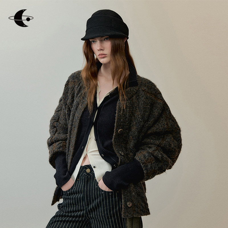 创世纪元【绒织绞影】毛衣开衫外套女手工感编织粗针绞花针织开衫,女装/女士精品,毛针织衫,淘宝优惠券,粉丝福利购,淘宝优惠卷