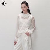 上衣女2025新款 爆款 长袖 创世纪元 罩衫 法式 防晒雪纺衫 雾縠垂洇