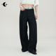 女黑色宽松西裤 抗皱斜纹双腰休闲裤 解构主义 AnnoMundi创世纪元