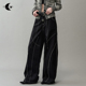 长裤 创世纪元 女 子宽松bf慵懒风2025新款 撞色阔腿裤 线之轨迹 裤