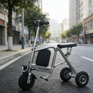 可上地铁轻型便携折叠代步出行旅游电动亲子成人老年代步车三轮车