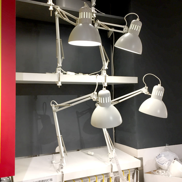 宜家 特提亚工作灯 led台灯 护眼创意学习台灯 书房卧室台灯