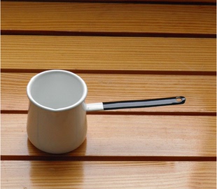 小奶锅日本代购现货野田白珐琅搪瓷烘焙黄油巧克力加热锅