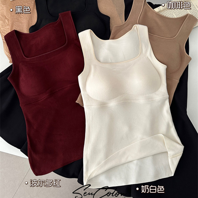 黛美芮冬新品无痕乳胶固定杯羊绒蛋白混纺包边方领无袖保暖背心女,女士内衣/男士内衣/家居服,保暖背心,淘宝优惠券,粉丝福利购,淘宝优惠卷