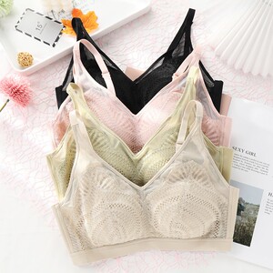 古妃性感无钢圈聚拢薄杯蕾丝文胸