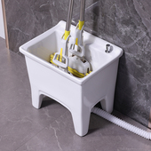 陶瓷洗拖把池卫生间拖把槽家用阳台拖布槽工程台控大中小号拖布盆