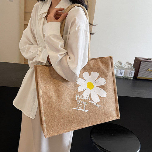 麻布手提袋大容量托特包