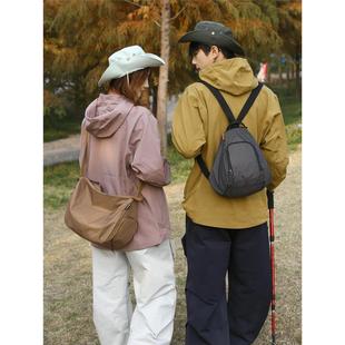 休闲斜挎包男款大容量单肩包多功能三用双肩包女轻便通勤登山背包