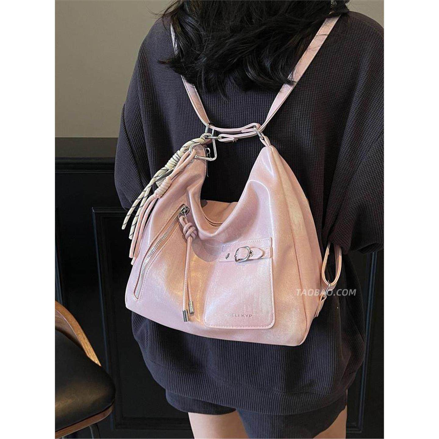 时尚通勤大容量女式双肩包2025新款一包三背单肩包多用百搭后背包,箱包皮具/热销女包/男包,双肩背包,淘宝优惠券,粉丝福利购,淘宝优惠卷