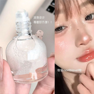 碎钻爆闪水光肌！滚珠液体高光提亮液脸部珠光细闪粉眼头卧蚕修容