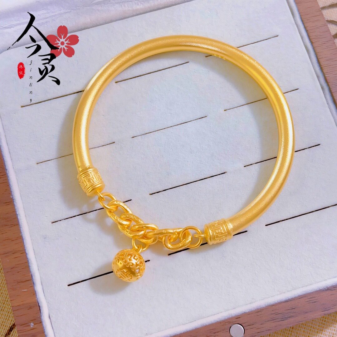 越南沙金精工古法宫铃手镯 女款手镯