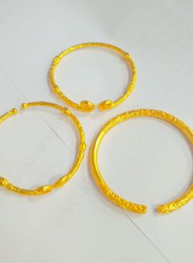 黑神话悟空紧箍咒手镯中国风国潮黄金色金箍棒手环仿沙金实心手饰