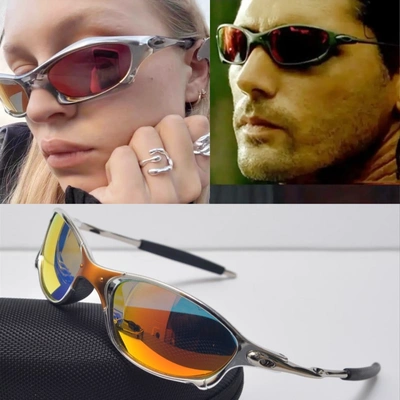 欧美复古朋克风嘻哈蹦迪炫彩墨镜