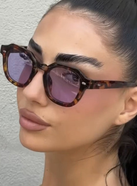 欧美复古不规则多边形太阳眼镜潮