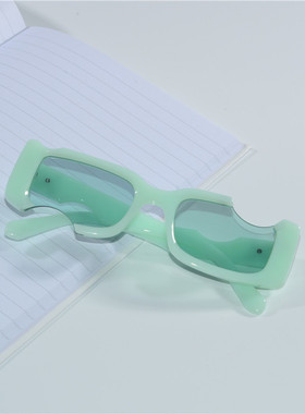 欧美个性缺口破洞2021女太阳镜