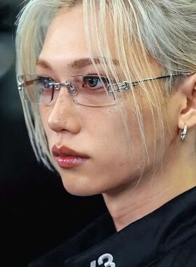 李龙馥同款无框圆脸显脸小墨镜