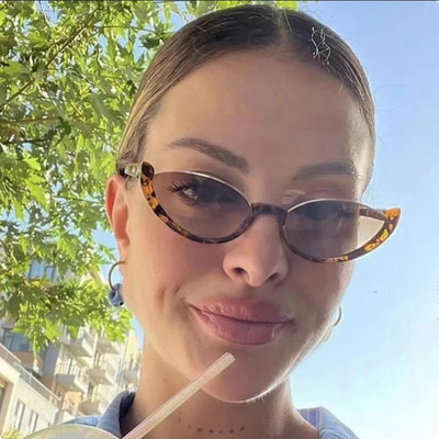 防紫外线猫眼复古男女半框太阳镜