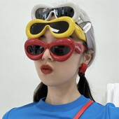 千禧风辣妹网红个性 街拍搞怪太阳眼镜 桃心爱心形夸张墨镜男女时尚