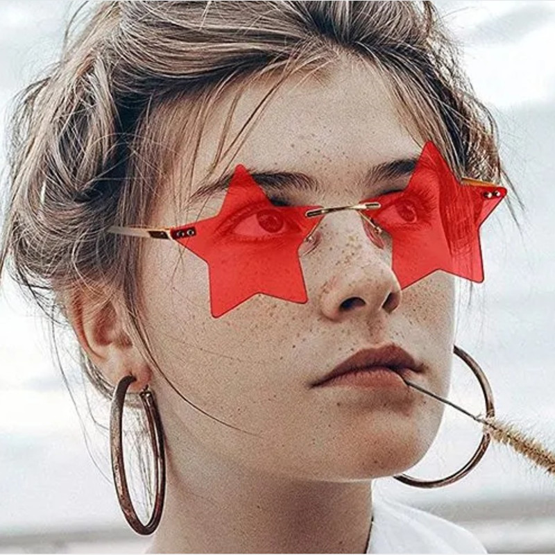 防紫外线星星复古男女糖果色墨镜