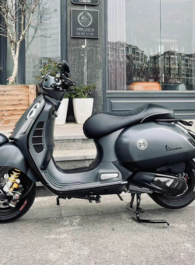 适用于Vespa GTS300摩托车改装全车黑化配件6日边条大灯框传动盖