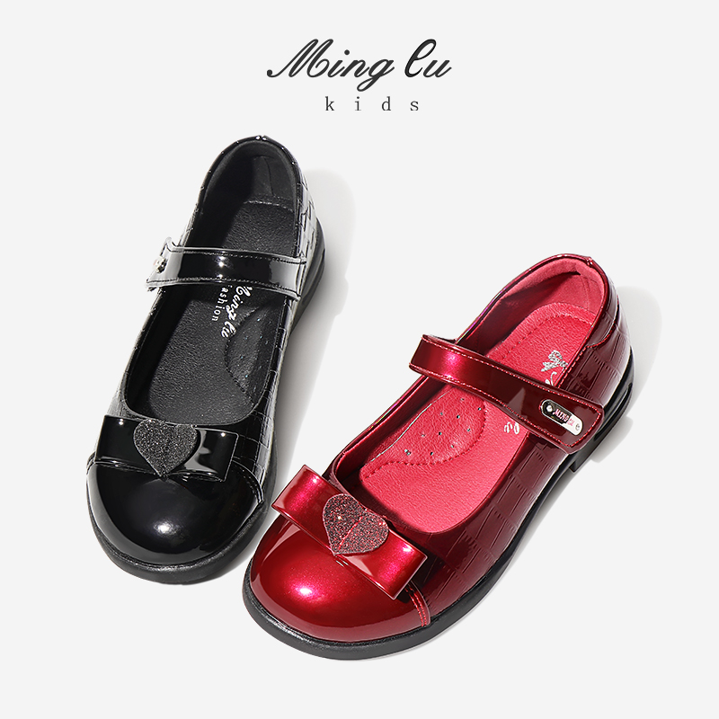 明璐春秋牛皮女童学院风