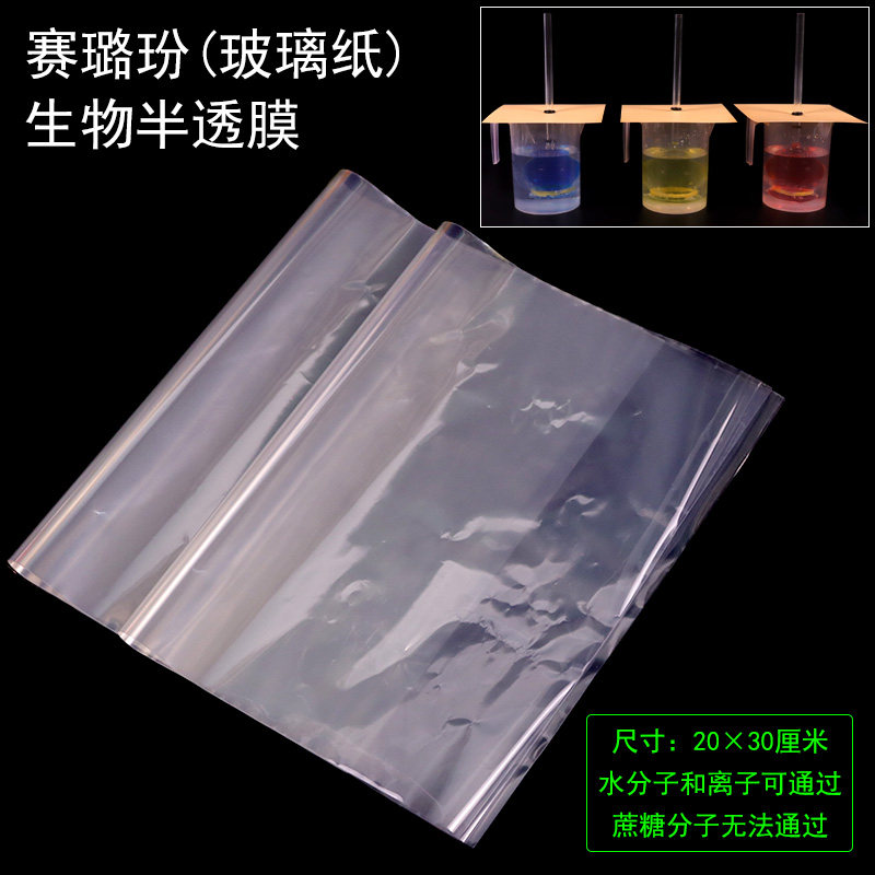 半透膜赛璐玢玻璃纸高中生生物学实验装置透析渗透压差的原理作用现象水分子可通过蔗糖分子不能通过透析膜