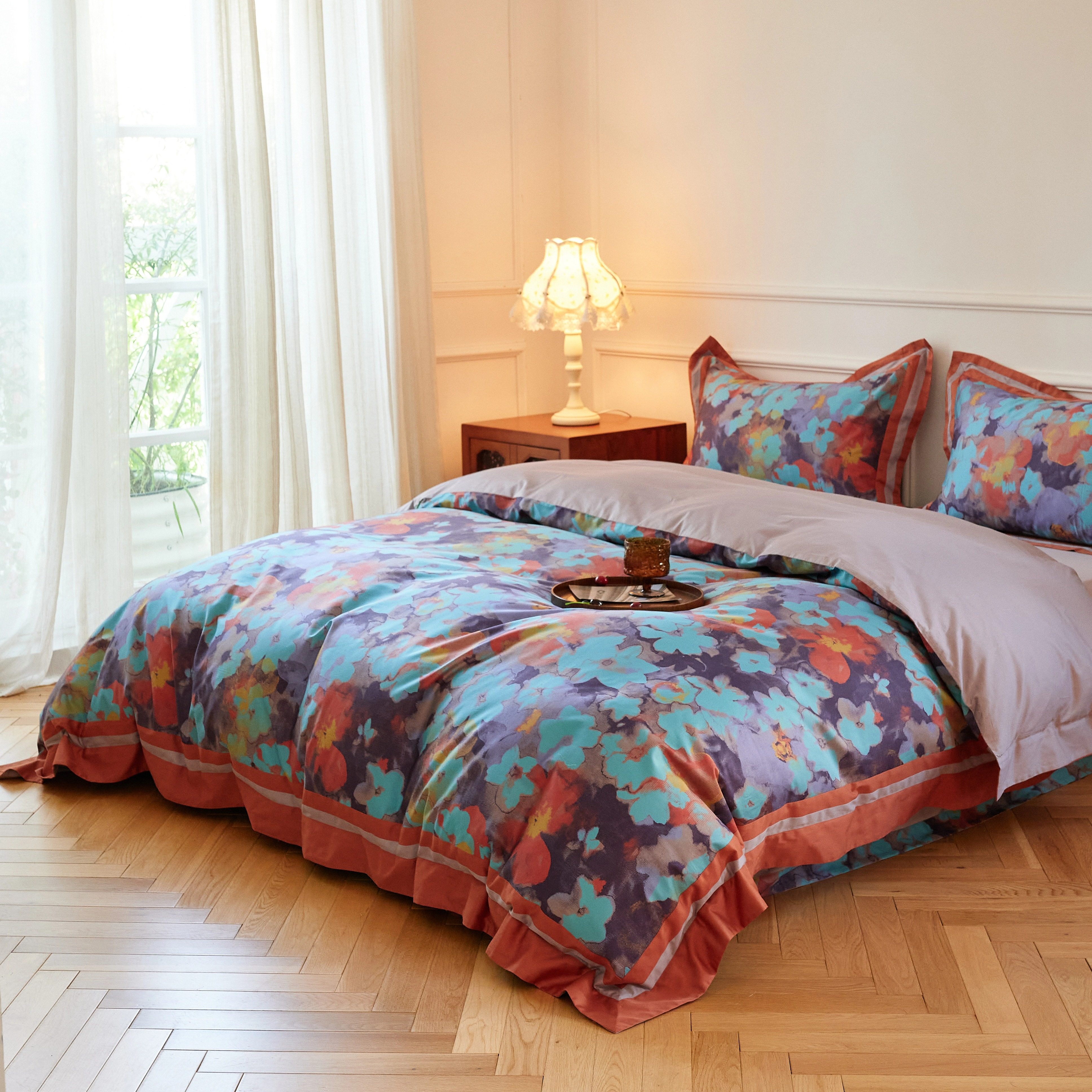 圣夫岛SANFONDO染指流年陶瓷磨毛款私人定制款长绒棉全棉四件套,床上用品,酒店床品套件,淘宝优惠券,粉丝福利购,淘宝优惠卷