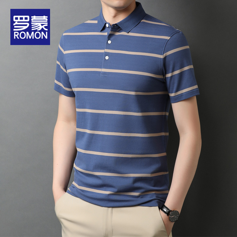 罗蒙夏季男士短袖Polo衫2024新款