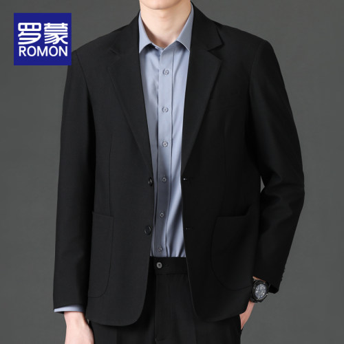 罗蒙上班四季通用修身型西服