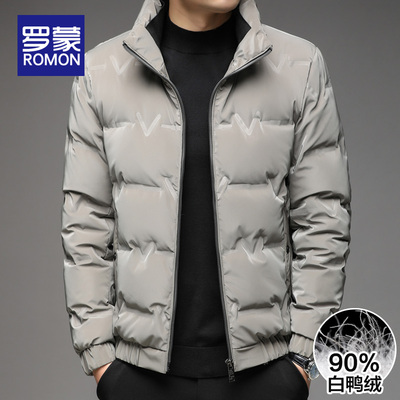 罗蒙立领日常常规款羽绒服防风