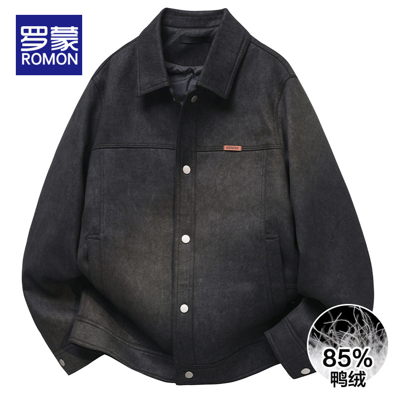 罗蒙基础大众翻领常规羽绒服