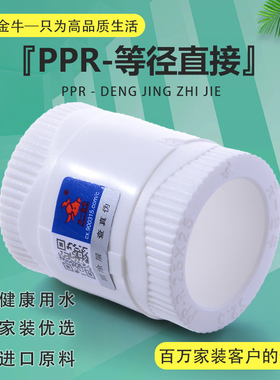 天一 金牛PPR等径直接20 4分 6分1寸管箍 ppr水管配件冷热接头