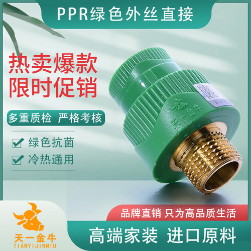 天一金牛ppr绿色外丝204分变径