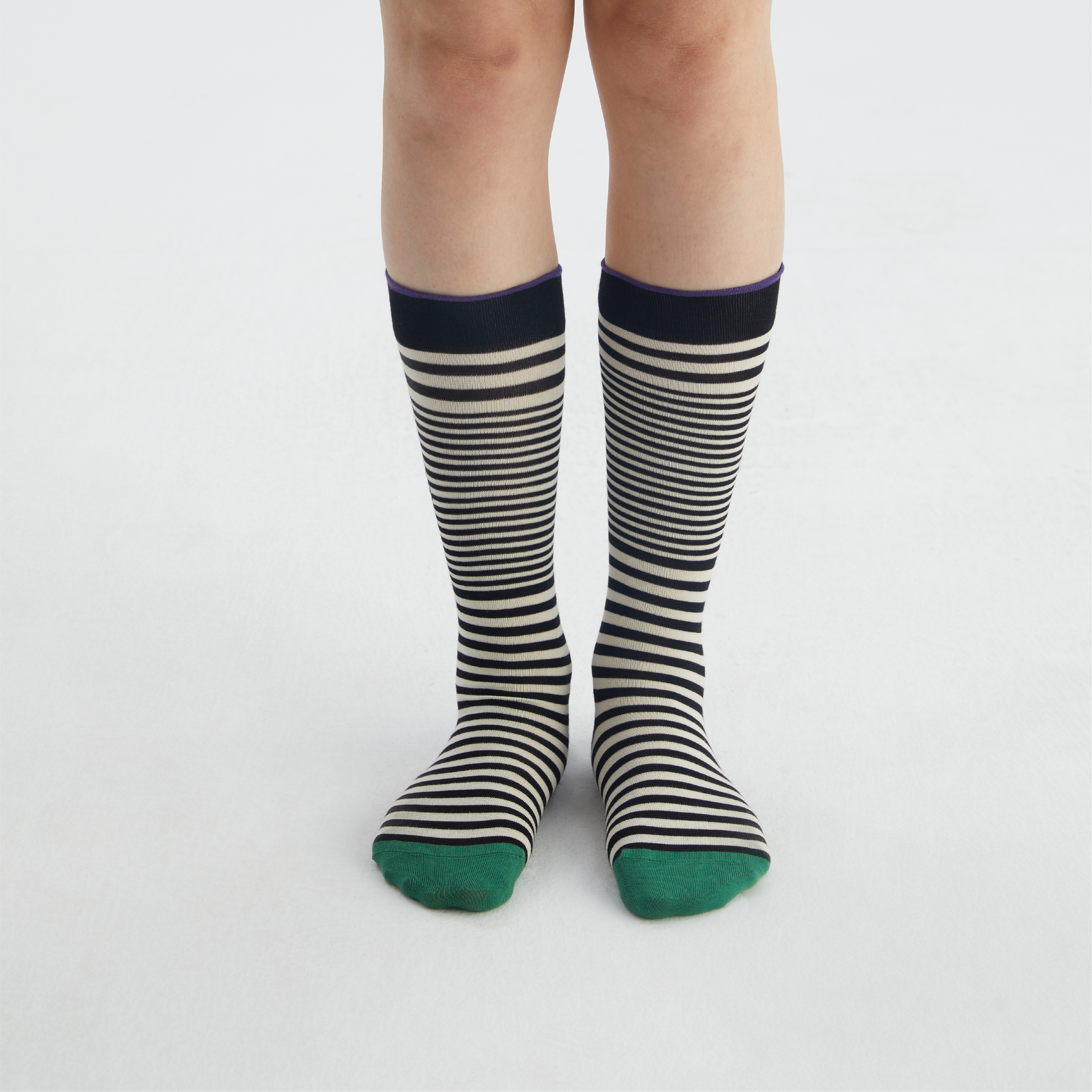 ZUCZUG+SIOICIKI情侣条纹黑白袜