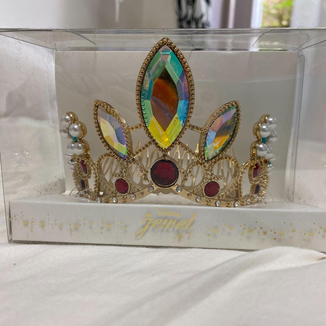 现货 日本disney迪士尼长发公主rapunzel乐佩绝版皇冠发饰/发圈