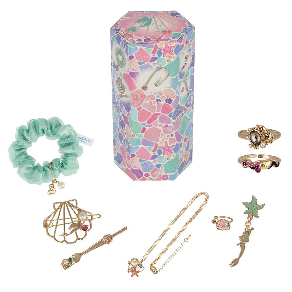 现货 日本Disney东京迪士尼乐园Ariel小美人鱼项链饰品5件套装